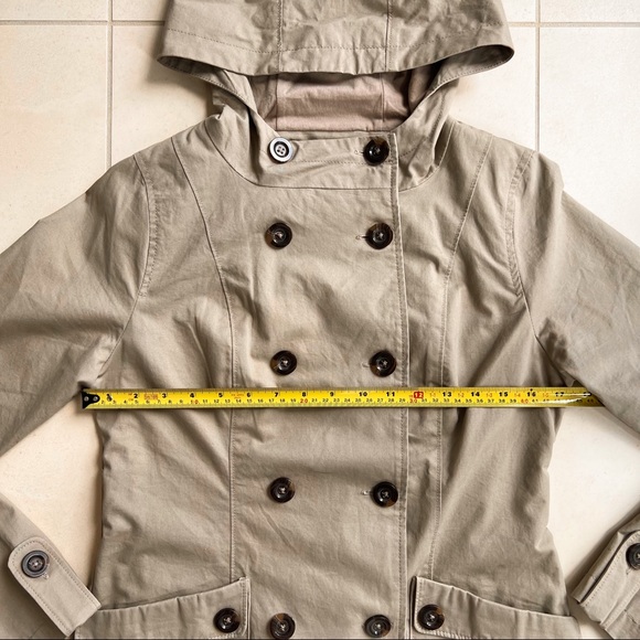 NEW 100% Cotton Short Trench Jacket in Khaki *Note - Picture 11 of 14